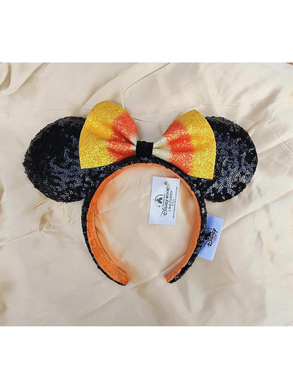 Minnie Mouse Halloween Candy Corn Bow Ears Headband